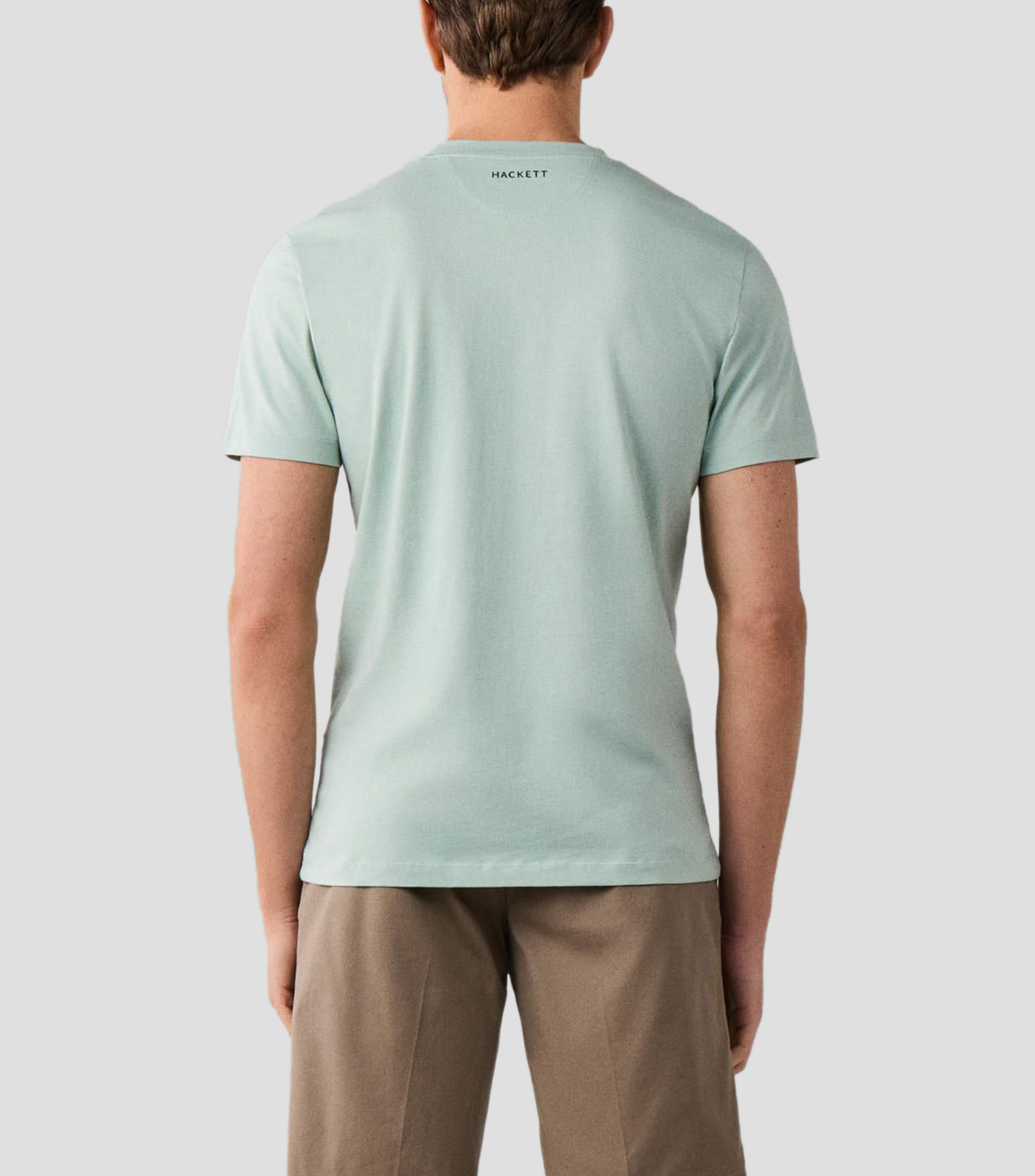 Playera cuello redondo manga corta diseño sólido Hombre